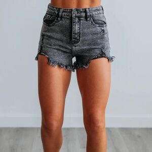 Kancan Stylish Black Denim Women's Shorts